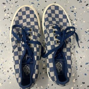 Vans Blue Checkered Sneakers (Women or Big Kids)